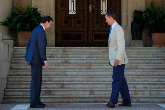 El presidente Rajoy y el rey Felipe en Marivent